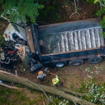 Dump Truck crash