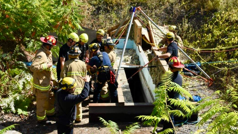 Injured construction worker rescued following 10 foot fall – Help ...